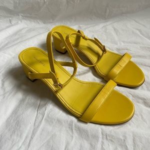 Mansur Gavriel yellow heeled sandals